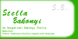 stella bakonyi business card